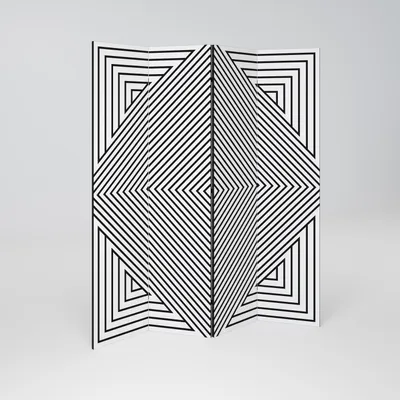 Produktbild von SpaceRebels Paravent Raumteiler - 4-teilig Raumtrenner, Druck 2-Seite - Raumtrenner - Trennwand Wohnung - Room Divider - Spanische Wand Deko Modern Sichtschutz