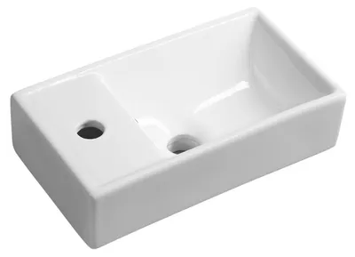Produktbild von Sapho MINOS Keramik-Waschtisch 40x22cm, Wasserhahn links, weiß