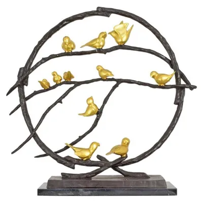 Productafbeelding van A Modernist Bronze Sculpture Of Birds In A Tree