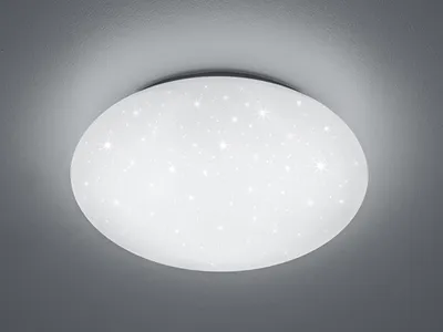 Image de Plafonnier LED, coque de plafond PUTZ ciel étoilé plastique blanc Ø 37cm IP44