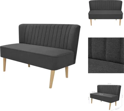 Obrázek produktu pro vidaXL Pohovka látka 117 x 55,5 x 77 cm tmavě šedá - Pohovky