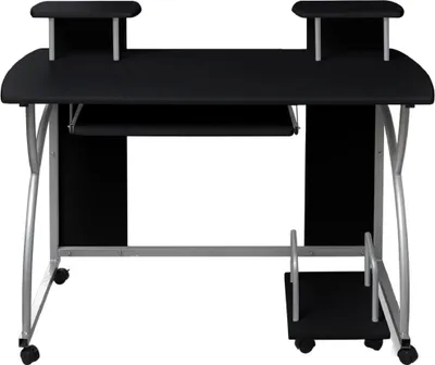 Obrázek produktu pro vidaXL Počítačový stůl černý 110x52x88,5 cm odvozený dřevěný výrobek