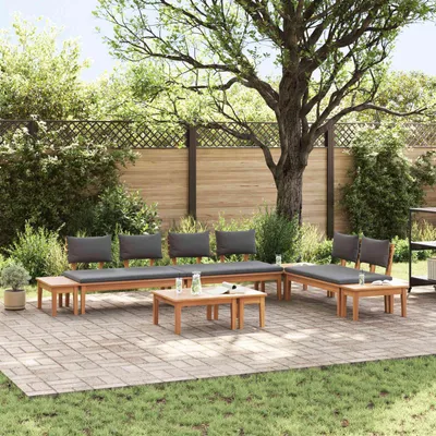 Produktbild von vidaXL Gartensofa-set 5 stk. Braun und Grau