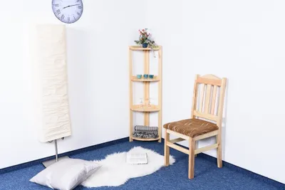 Produktbild von Eckregal Junco 61 aus Naturholz, 124 cm hoch, 40 cm breit, 30 cm tief, 4 Ablagen