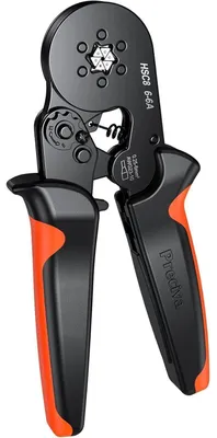 Obrázok produktu pre Kliešte na krimpovanie objímok, šesťhranné, na izolované a neizolované objímky, pre káble s prierezom 0,25-6 mm²