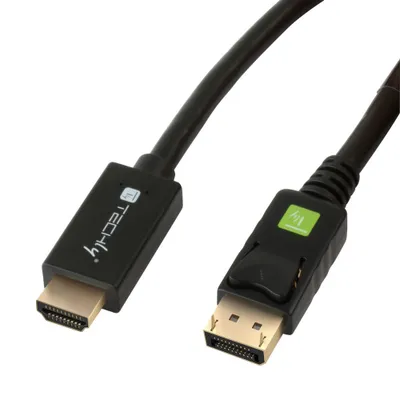 Image de Techly Câble adaptateur - DisplayPort mâle pour HDMI mâle