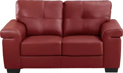 Produktbild von HAZEL 2-Sitzer Sofa in Leder - Farbe: rot