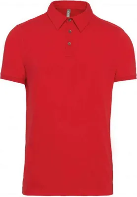 Produktbild von Kariban Herren Polo-Shirt Polohemd Poloshirt Polo Arbeit Freizeit Hemd, Größe:L, Farbe:Rot