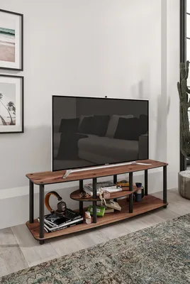 Obrázok produktu pre Skye Decor, moderný stojan na televízor z 100% MDF, orechové drevo, 120 x 35 x 38 cm | Robustné nožičky | Elegantný, industriálny dizajn pre váš domov
