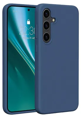 Immagine prodotto di Custodia Etteri in silicone per Samsung Galaxy S25 Edge, blu scuro