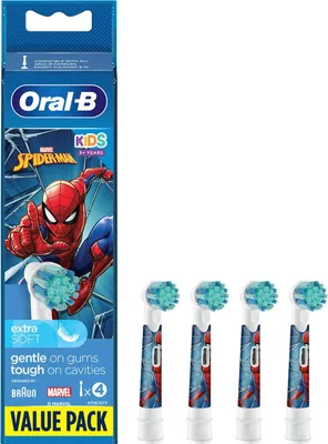 Immagine prodotto di Braun Eb10-4ffs Sw Spiderman Spazzolino elettrico di ricambio 4 unità Trasparente Trasparente Taglia unica
