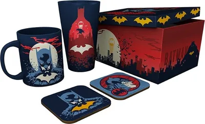 Produktbild von DC Comics Batman Geschenkbox (Keramiktasse, Trinkglas & Untersetzer)