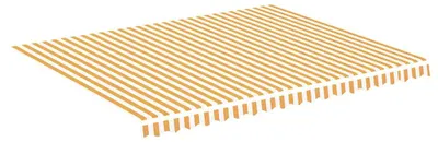Produktbild von vidaXL Ersatzstoff für Markise Gelb und Weiß 430x345 cm Polyester