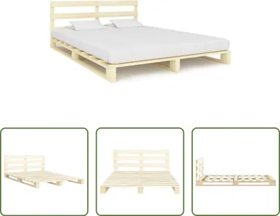 Obrázek produktu pro The Living Store Postel z palet Borovicový masiv 140×200 cm