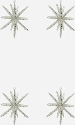 Produktbild von House Doctor Ornamente SPIKE 4er Set silber glitzer | Ø 12 cm