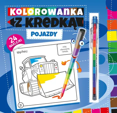 Produktbild von ISBN Kolorowanka z kredką Pojazdy, Polski, Broszurowa okładka, 24 stron(y)