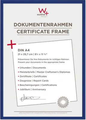 Produktbild von Walther New Lifestyle    21x29,7 Kunststoff blau DIN A4    KV130L