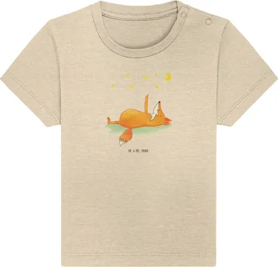Produktbild von Mr. & Mrs. Panda  T-Shirt Fuchs Sterne 24. - 36. Monat - Natural Raw - Geschenk, Mond, Kinder Top, Nachts, Öko Baby, Babyshirt, Baumwolle Shirt, Romantik, Kleinkind