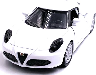 Produktbild von Onwomania Alfa Romeo 4c Sportwagen Modellauto Auto in Weiss Mst. 1:34