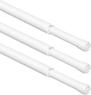 Image de Tringle à rideau de 70 à 100 cm, diamètre 13 mm, pour fenêtres, réglable, 3 en 1