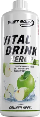Produktbild von Best Body Nutrition - Vital Drink Zerop - 1000 ml Flasche, 1 x 1000 ml Flasche, Geschmack: Grüner Apfel