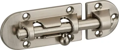 Image de Targette, acier, pêne Ø 8mm, 34x73mm, nickel satin - THIRARD