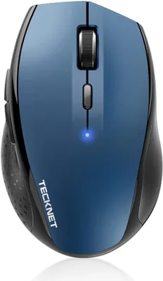 Zdjęcie produktu dla Mysz bezprzewodowa, 3200 DPI Mysz bezprzewodowa Bluetooth 6 regulowanych poziomów DPI, ergonomiczna z wskaźnikiem naładowania baterii do laptopów, iPadów Pro, komputerów z systemem Windows