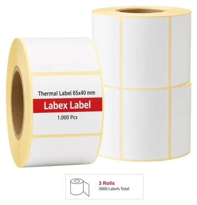Obrázok produktu pre Termolabor, rozmery 65 x 40 mm, 3 rolky