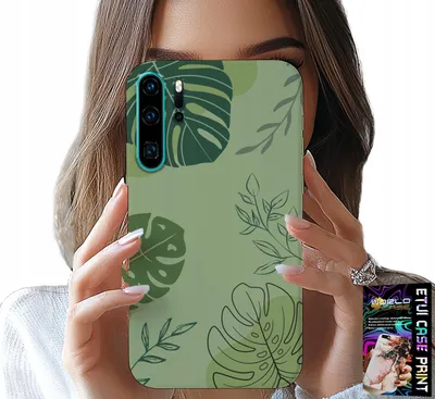 Produktbild von Fall Für Huawei P30 Pro - Grüne Blätter Floralen Muster Zurück