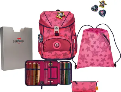 Produktbild von DerDieDas ErgoFlex Light Superflash Neon Star Schulranzenset 5-teilig