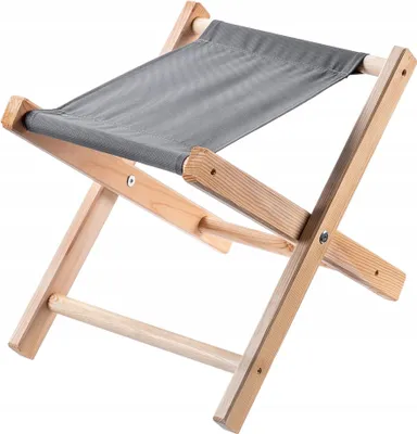 Image de Tabouret en bois - Tabouret pliant - 40 x 31 cm - Compact - Peu encombrant