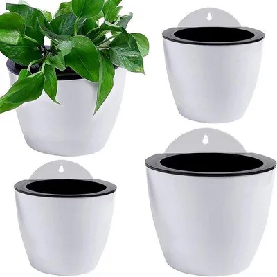 Produktbild von Famanu Selbstbewässernde Blumentöpfe - Automatisches Wassersystem, 4 Stück (2 Größen)
