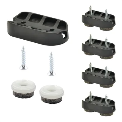 Produktbild von WAGNER QuickClick® Woll-Filzgleiter ULTRASOFT - Freischwinger, 4x Basis, je 8x Schraube & Einsatz 42 x 20 mm, DE Ware - 15831300