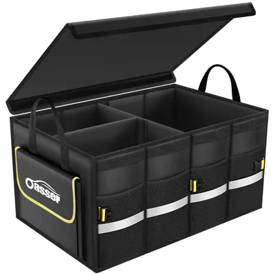 Obrázek produktu pro Organizér do kufru skládací - S víkem - 55 x 35 x 27 cm - Protiskluzový - Taška do kufru auta
