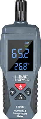 Zdjęcie produktu dla SMART SENSOR Miernik wilgotności i temperatury Cyfrowy wyświetlacz LCD o wysokiej dokładności Higrometr wilgotności Miernik temperatury Termometr Tester miernika