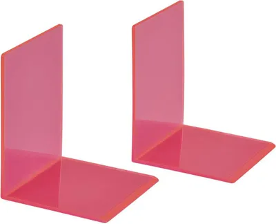 Produktbild von MAUL Buchstütze Acryl 10 x 10 x 13 cm transparent pink