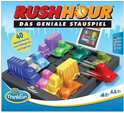 Produktbild von Rush Hour - Das geniale Stauspiel und bekannte Logikspiel von Thinkfun für Jungen und Mädchen ab 8 Jahren
