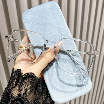 Produktbild von Blaulichtfilterbrille Uni Retro Klare Sicht Starkes Scharnier Transparent mit Krempe Augenschutz Klare Blaulichtbrille Brille