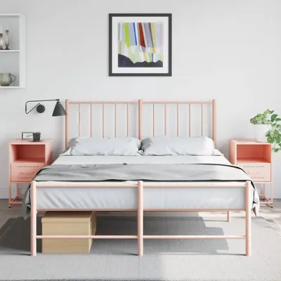 Immagine prodotto di Maison Exclusive - Comodini 2 pz. Rosa 36x39x60,5 cm Acciaio