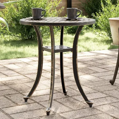 Obrázok produktu pre Stôl do záhrady, vyrobený z odliateho hliníka, priemer 48 cm