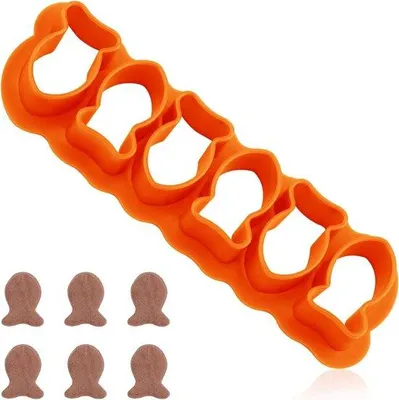 Obrázek produktu pro Mini vykrajovátka ve tvaru zvířátek na fondán a čokoládu, 6 kusů, oranžová