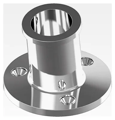 Produktbild von Flaggenstockhalter Neigung 84° Edelstahl A4 25mm
