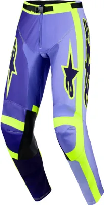 Obrázok produktu pre Nohavice RACER PORTL, ALPINESTARS (fialová/fluorescenčná žltá, veľkosť 32)
