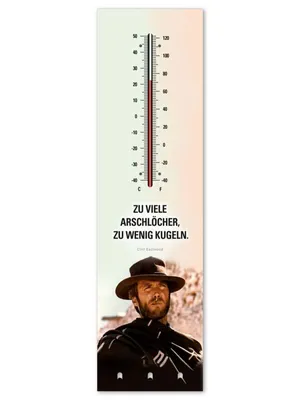 Produktbild von Thermometer + Schlüsselhalter - Eastwood viele Arschlöcher T021