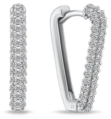 Immagine prodotto di Orecchini senza tempo in argento con zirconi EA873W