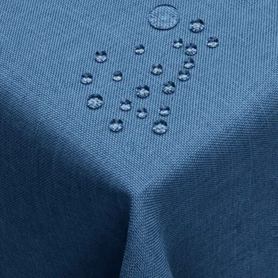 Produktbild von DecoHomeTextil Leinen Optik Tischdecke Dunkelblau Eckig 90 x 90 cm mit Lotus Effekt Abwaschbar