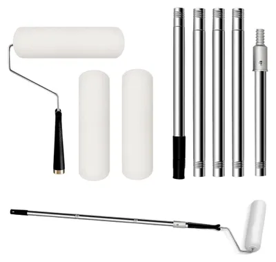 Produktbild von Farbroller-Set mit ausziehbarem Griff für Wände, Möbel und Türen im Innen- und Außenbereich