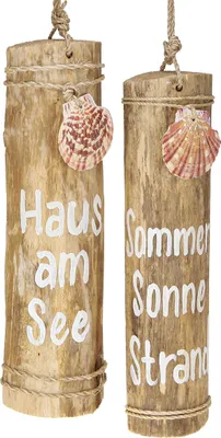 Produktbild von Treibholz Muschel Wanddeko, Rustikal, Maritim, 2er Set, 2 Stück