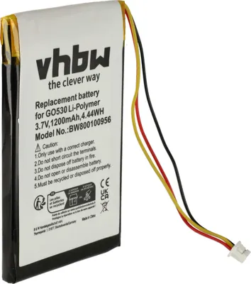 Produktbild von vhbw Akku kompatibel mit TomTom SatNav, 4CH5.000.00 GPS Navigation Navi (1200 mAh, 3,7 V, Li-Polymer)