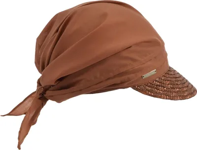 Seeberger Damen Strohcap mit Strohbortenschild  in braun